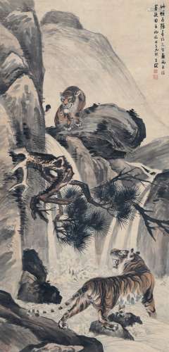 张善孖（1882～1940） 松溪虎啸图