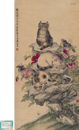 黄山寿（1855～1919） 猫趣图