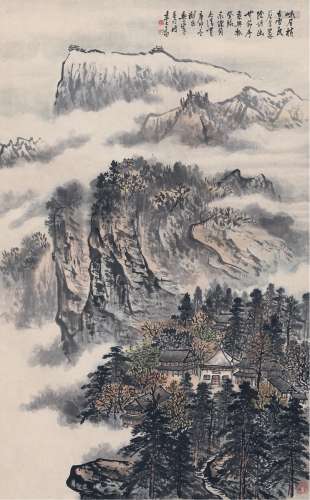 吴一峰（1907～1998） 古雪含翠图