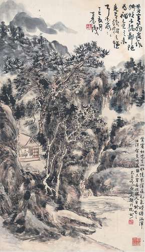 黄宾虹（1865～1955） 余任天（1908～1984） 林溪幽居图