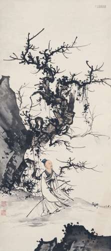 陈少梅（1909～1954） 古木高士图