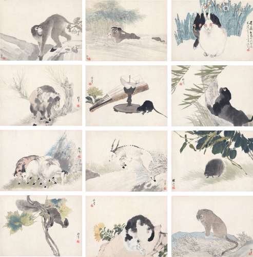 任伯年（1840～1895） 动物佳趣册