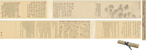 冯 洽（1731～1819）画，阮 元（1764～1849）、梁同书（1723～1815）等题跋 嘉禾应瑞图