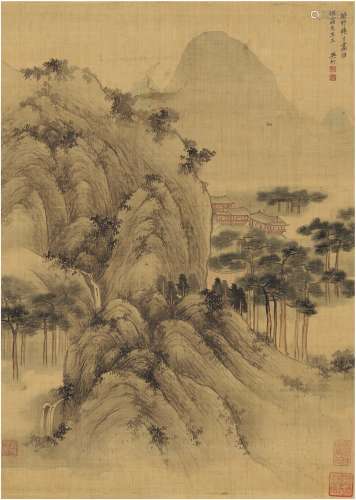 樊 圻（1616～1694后） 秋山萧寺图