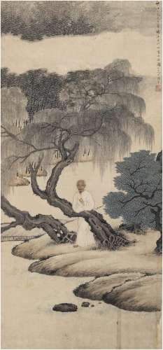 张 崟（1761～1829） 柳岸小像图