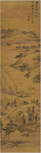 查士标（1615～1698） 临吴镇江山垂钓图