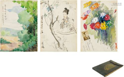 汪声远（1886～1969）、李咏森（1898～1998）等 上海美专师生为黄寄萍作纪念册