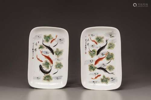 A PAIR OF CHINESE 'CARP' DISHES, CHINA, 20TH CENTU…