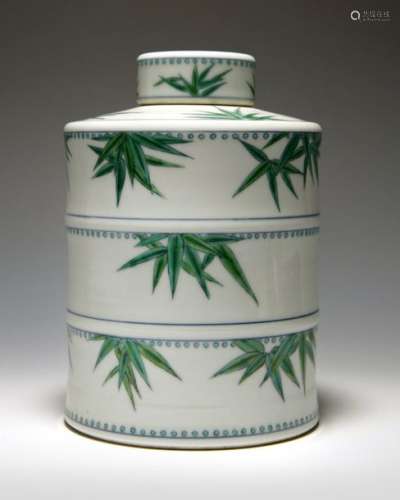 A CHINESE BAMBOO JAR AND COVER, CHINA, 19TH 20TH C…