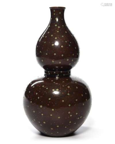 A CHINESE BROWN GLAZED DOUBLE GOURD VASE, CHINA, 1…