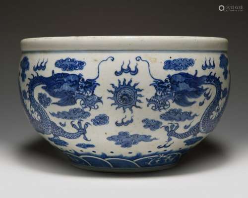 A CHINESE BLUE AND WHITE POT, CHINA, 19TH 20TH CEN…