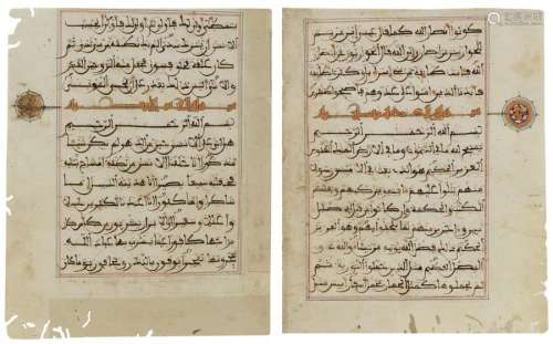 A QURAN SECTION IN MAGHRIBI SCRIPT, NORTH AFRICA O…