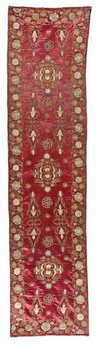 AN OTTOMAN EMBROIDERED HANGING PANEL, 19TH CENTURY