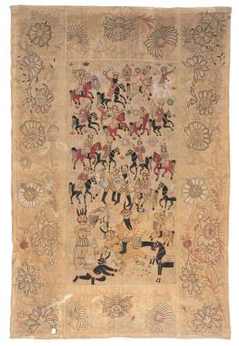 A PERSIAN TEXTILE, IRAN, QAJAR, LATE 19TH EARLY 20…