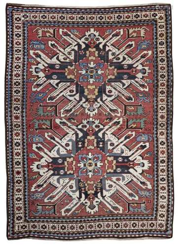 A CAUCASIAN KAZAK ALDER RUG, LATE 19TH CENTURY