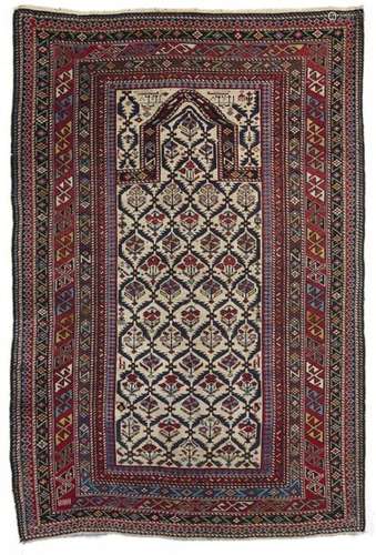 A SHIRVAN MARASALI PRAYER RUG, CAUCASIAN