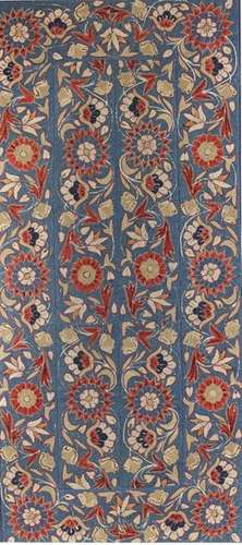 A PERSIAN EMBROIDERED PANEL, ZAND DYNASTY, IRAN, C…