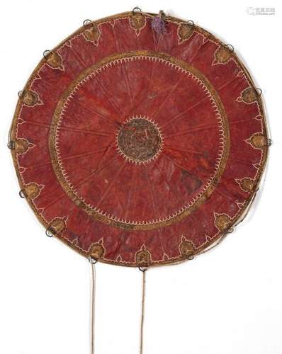 A OTTOMAN LEATHER SHIELD COVER