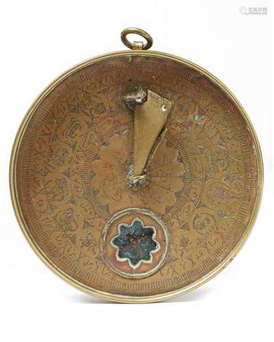 A QIBLA INDICATOR WITH COMPASS, IRAN, CIRCA, 1900