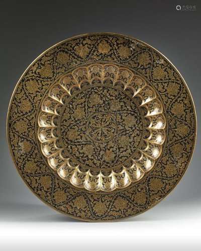 AN INDIAN BRASS WALL HANGING CHARGER, INDIA, 20TH …