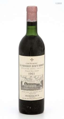 1 bouteille CHATEAU MISSION HAUT BRION \nAnnée 1961…