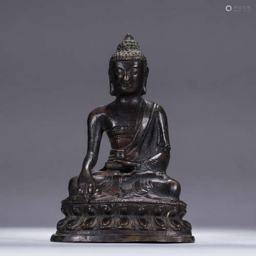 A Chinese Copper Statue of Amitayus Buddha