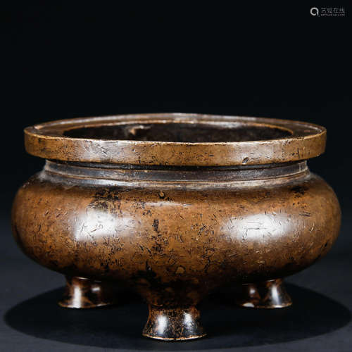 A Chinese Copper Incense Burner