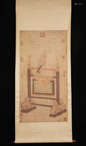 A Chinese Eagle Painting, Lang Shining Mark