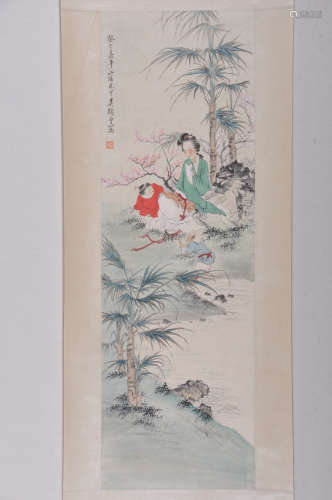 A Chinese Painting Scroll, Wu Guangyu Mark