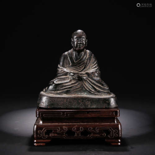 A Chinese Iron Statue of Jianzhen Master