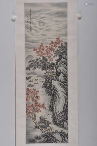 A Chinese Painting Scroll, Tao Lengyue Mark