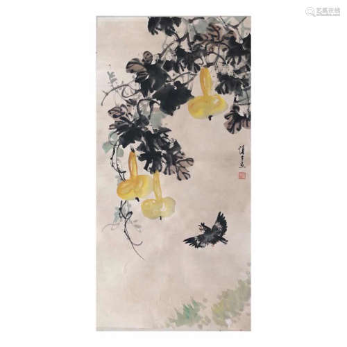 A Chinese Flower&bird Painting, Wang Shensheng Mark