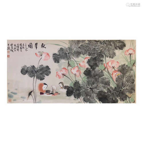A Chinese Flower&bird Painting, Jia Guangjian Mark