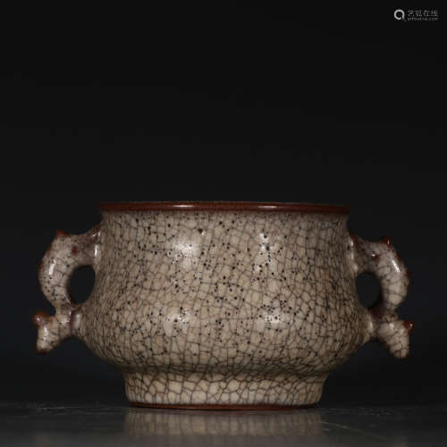 A Chinese Ge Kiln Porcelain Incense Burner