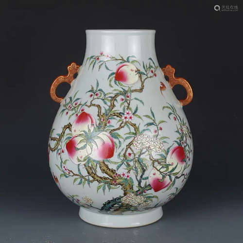 A Chinese Famille Rose Porcelain Zun