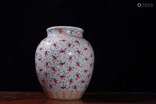 A Chinese Famille Rose Porcelain Jar