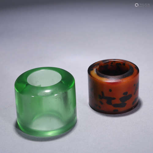 2pcs Chinese Glassware Fingerstall