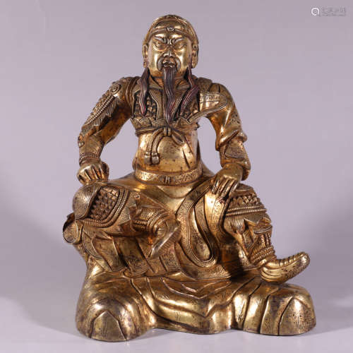 A Chinese Gild Copper Buddha Statue