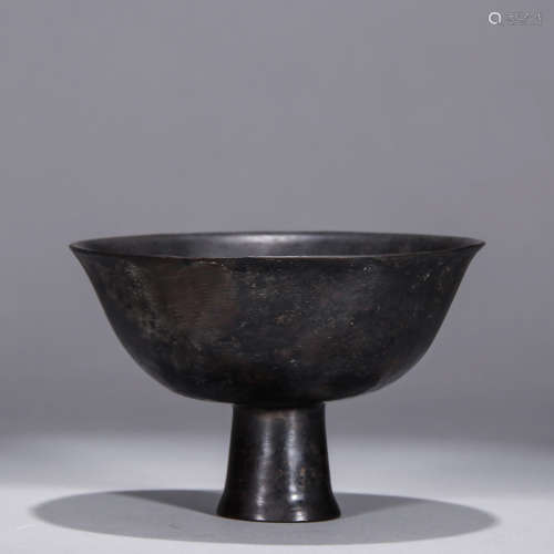 a Chinese Copper Standing Bowl