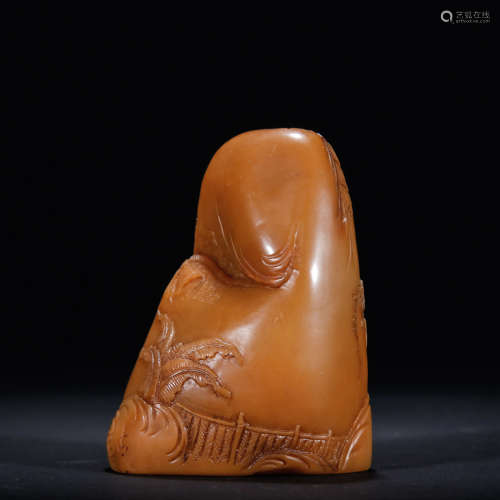A Chinese Figure Carved Tianhuang Stone Seal