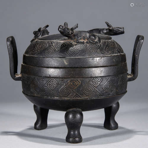 A Chinese Gild Copper Incense Burner