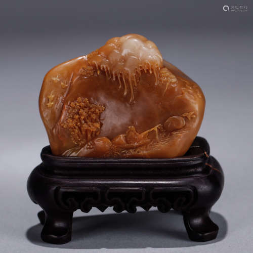 A Chinese Tianhuang Stone Carved  Ornament