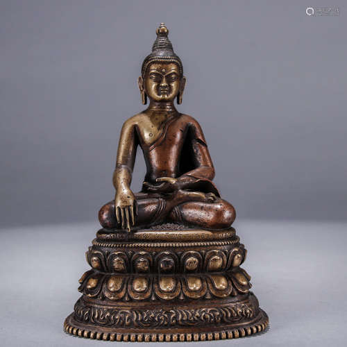 A Chinese Alloy Copper Statue of Sakyamuni