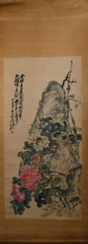 A Chinese Flower Painting, Wu Changshuo Mark