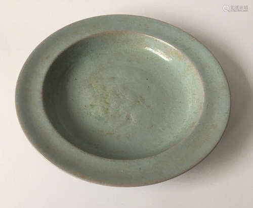 A RU YAO GREEN GLAZE PLATE