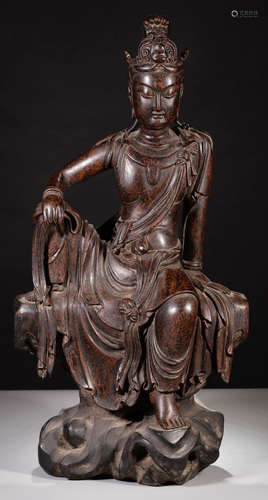 A COPPER ZIZAI GUANYIN