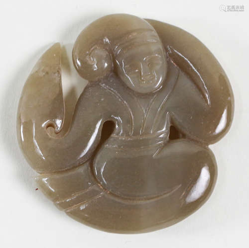 A DANCING JADE PENDANT