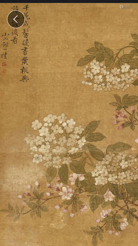 SOTHEBY'S FLOWER PATTERN VERTICAL AXIS PAINTING