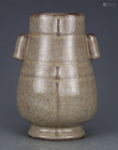 A GUAN YAO BROWN GLAZE VASE