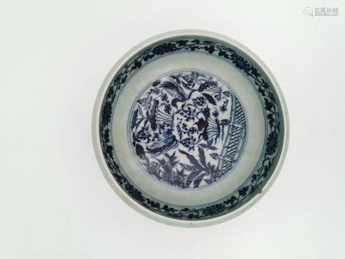 Rare Chinese Blue and White Bowl, Ming Dynasty